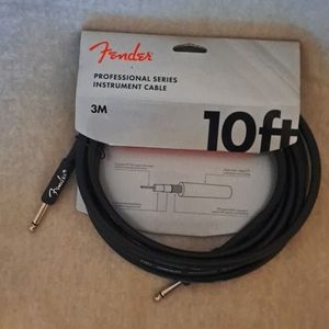 Fender Professional Series Instrument Cable, 10ft, Straight/Straight, Black,